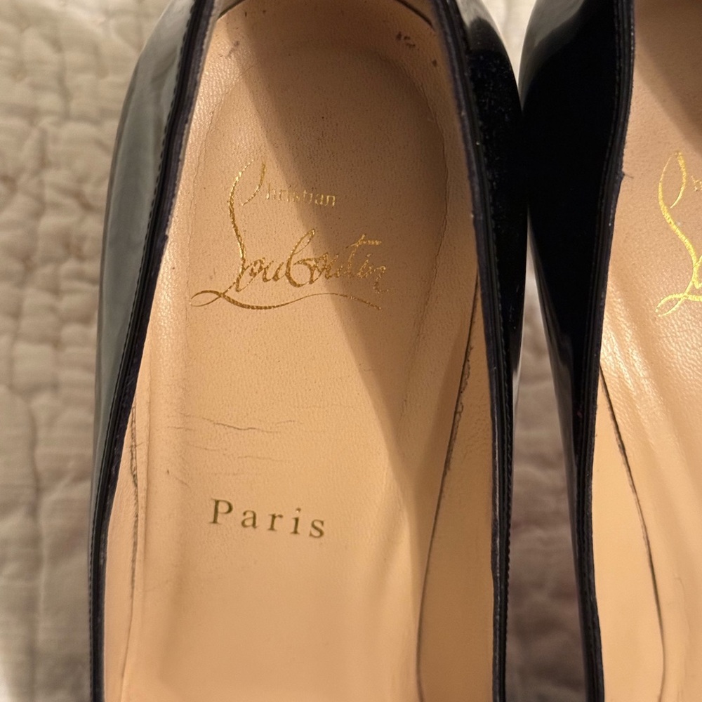 Christian Louboutin Pigalle Follies 100mm Patent Leather Black Heels size 39 EU - Picture 4 of 10